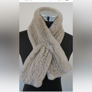 Luxurious Cream real rabbit  Scarf